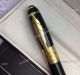 Clone Mont Blanc Daniel Defoe Ballpoint Pen - Black Resin Gold Clip (3)_th.jpg